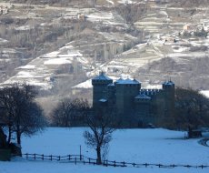 Castello di Fenis. Il Castello di Fenis in inverno