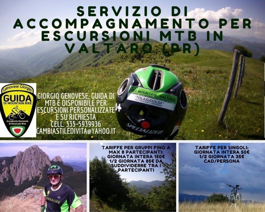 servizi di accompagnamento per escursioni guidate in mountainbike