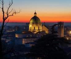 Brescia. Panoramica al crepuscolo